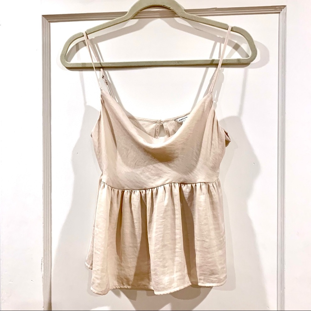 ✨American Eagle Silky Ivory Dressy Tank - S